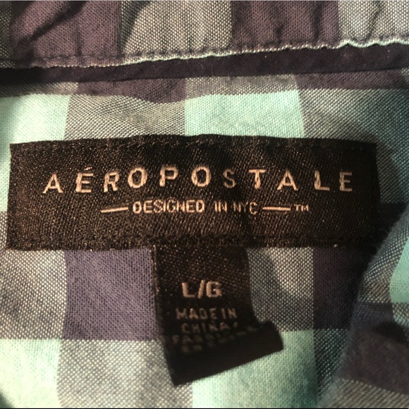 Men’s Aeropostale Plad Button Up Shirt. - Picture 3 of 3